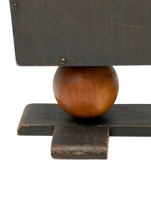 1930s Art Deco Magazine Rack, Black Lacquered Beech, Dutch Design